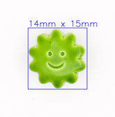 Speelse Groene Zonfiguur Knoop Knopen KNP00029